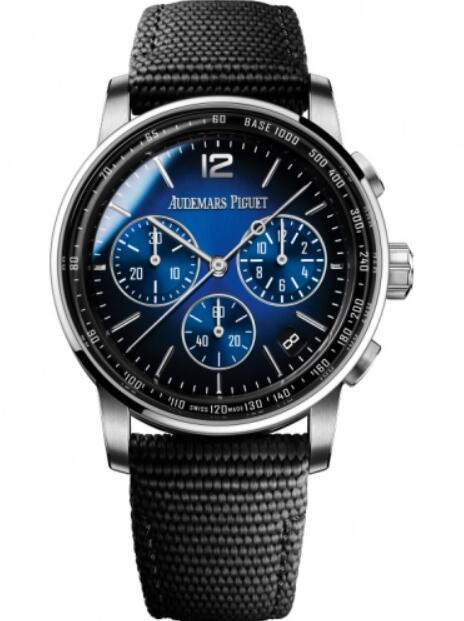 Montre Audemars Piguet Code 11.59 Chronographe Automatique Or Blanc 41 mm Bleu 26393BC.OO.A002KB.01  Montre Audemars Piguet Code 11.59 Chronographe Automatique Or Blanc 41 mm Bleu 26393BC.OO.A002KB.01