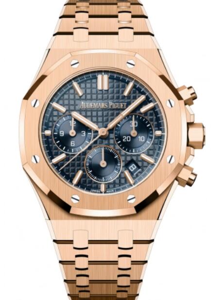 Montre Audemars Piguet Royal Oak Chronographe Automatique Or rose 38 mm Cadran bleu 26715OR.OO.1356OR.01