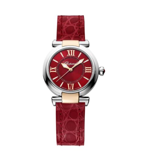 Montre Chopard Imperiale 29,00 mm, or rose, cadran rouge, 388563-6016