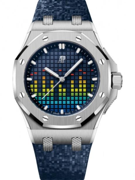 Montre Audemars Piguet Royal Oak Offshore Automatique Edition Musique Titane 37 mm Cadran Bleu 77600TI.OO.A343CA.01  Montre Audemars Piguet Royal Oak Offshore Automatique Edition Musique Titane 37 mm Cadran Bleu 77600TI.OO.A343CA.01