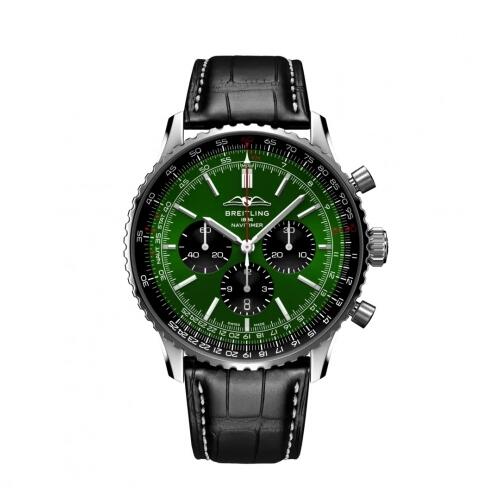 Montre Breitling Navitimer B01 Chronographe 46 Acier Inoxydable Cadran Vert AB0137241L1P1