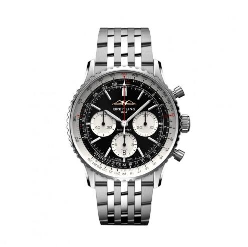Montre Breitling Navitimer B01 Chronographe 43 mm en acier inoxydable AB0138211B1A1 Montre Breitling Navitimer B01 Chronographe 43 mm en acier inoxydable AB0138211B1A1