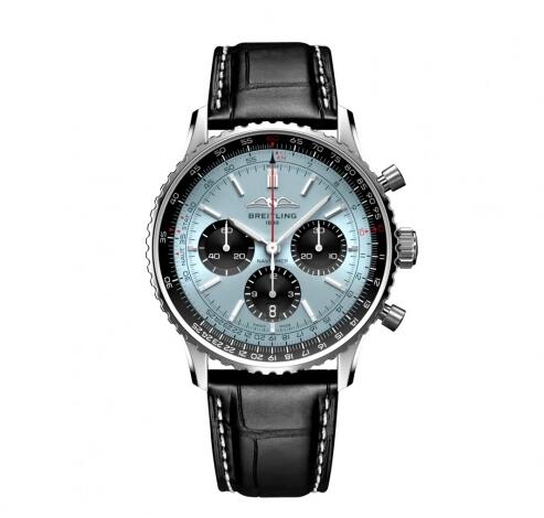Montre Breitling Navitimer B01 Chronographe 43 mm en acier inoxydable avec cadran bleu glacier AB0138241C1P1 Montre Breitling Navitimer B01 Chronographe 43 mm en acier inoxydable avec cadran bleu glacier AB0138241C1P1