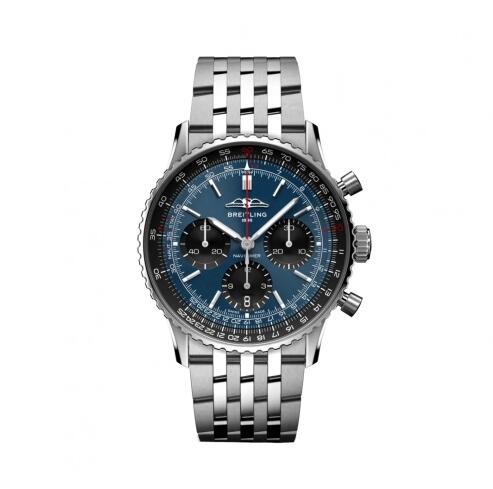 Montre Breitling Navitimer B01 Chronographe 41 mm en acier inoxydable avec cadran bleu AB0139241C1A1 Montre Breitling Navitimer B01 Chronographe 41 mm en acier inoxydable avec cadran bleu AB0139241C1A1