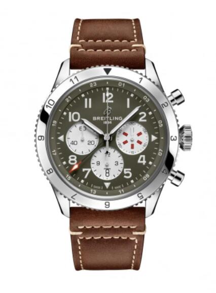 Montre Breitling Super AVI B04 Chronographe GMT 46 Curtiss Warhawk AB04452A1L1X1