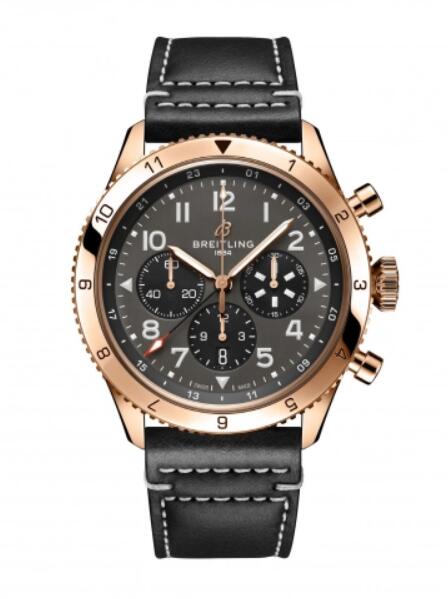 Montre Breitling Super AVI B04 Chronographe GMT 46 P-51 Mustang Or Rouge RB04451A1B1X1