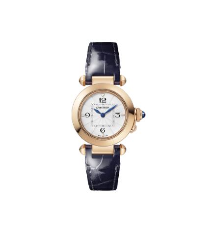 Montre Cartier Pasha 30 mm pour femme en or rose WGPA0018