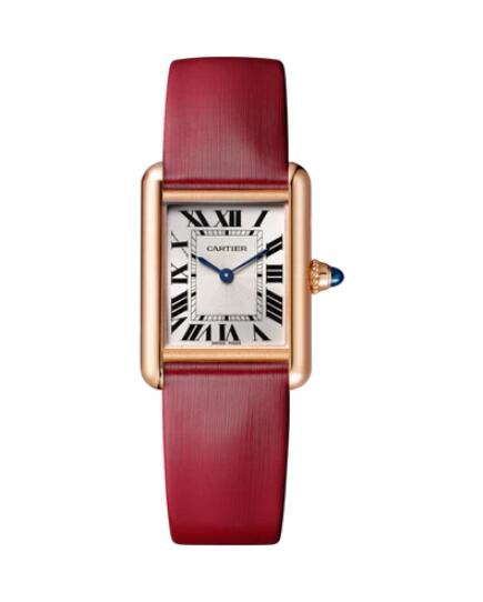 Montre Cartier Tank Louis Petit en cuir or rose WGTA0061