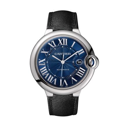Montre Cartier Ballon Bleu en acier inoxydable avec bracelet bleu, 42 mm, WSBB0042