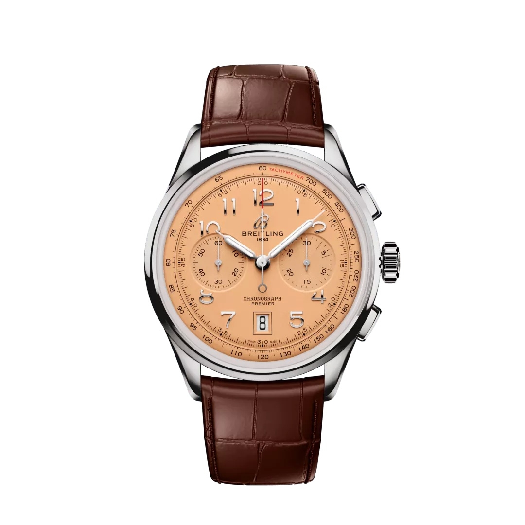 Breitling Premier B01 Chronographe 42 AB0145331K1P2 Alligator mat rose acier inoxydable