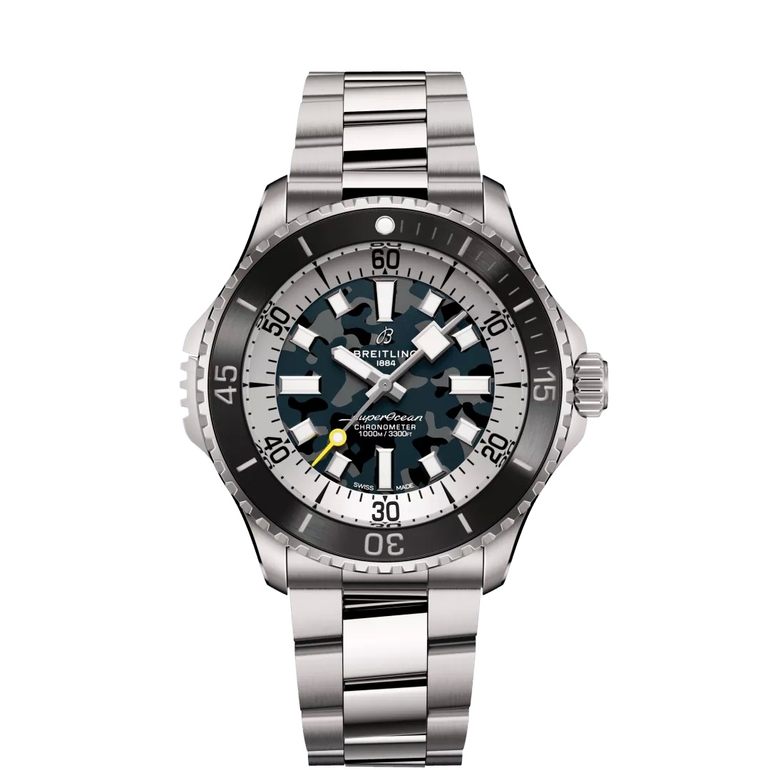 Breitling E10379351B1E1 SuperOcean Automatique 46 Super Diver Titane / Camouflage / Bracelet Breitling E10379351B1E1 SuperOcean Automatique 46 Super Diver Titane / Camouflage / Bracelet