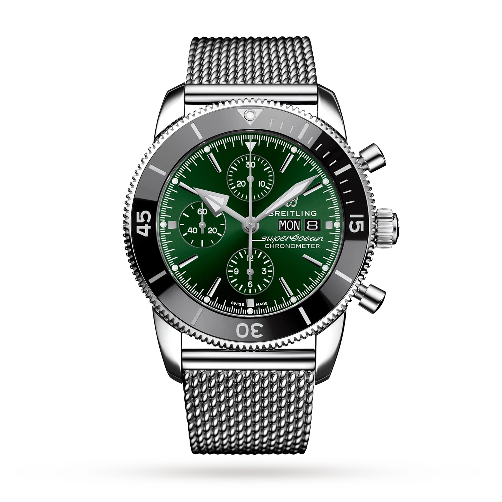 Montre Breitling Superocean Heritage Chronographe 44 en acier inoxydable A13313121L1A1 Montre Breitling Superocean Heritage Chronographe 44 en acier inoxydable A13313121L1A1