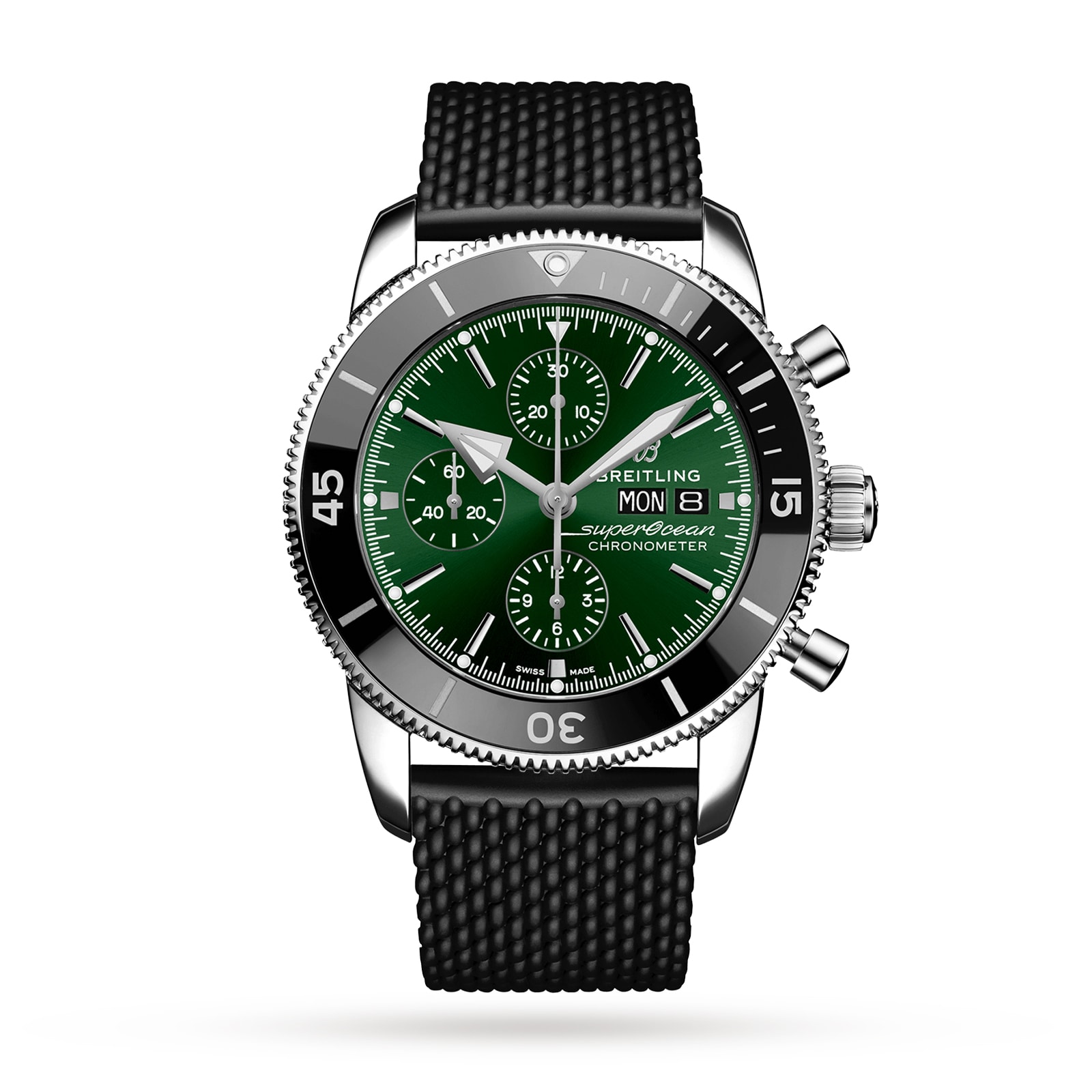 Montre Breitling Superocean Heritage Chronograph 44 avec bracelet en caoutchouc et acier inoxydable A13313121L1S1 Montre Breitling Superocean Heritage Chronograph 44 avec bracelet en caoutchouc et acier inoxydable A13313121L1S1