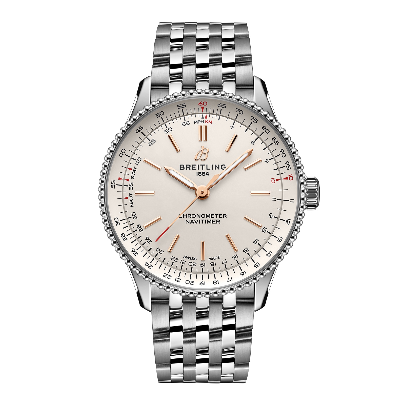 Montre Breitling Navitimer 36 mm pour femme, argent A17327211G1A1 Montre Breitling Navitimer 36 mm pour femme, argent A17327211G1A1